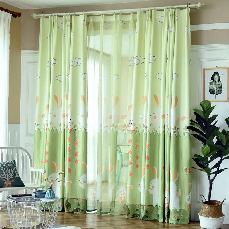 Cute Blackout Cartoon Curtains for Kids Children Bedding Room Living Room Green/Pink Color Printed Rabbit Curtain Drapes Cortina
Cute Blackout Cartoon Curtains for Kids Children Bedding Room Living Room Green/Pink Color Printed Rabbit Curtain Drapes Cortina