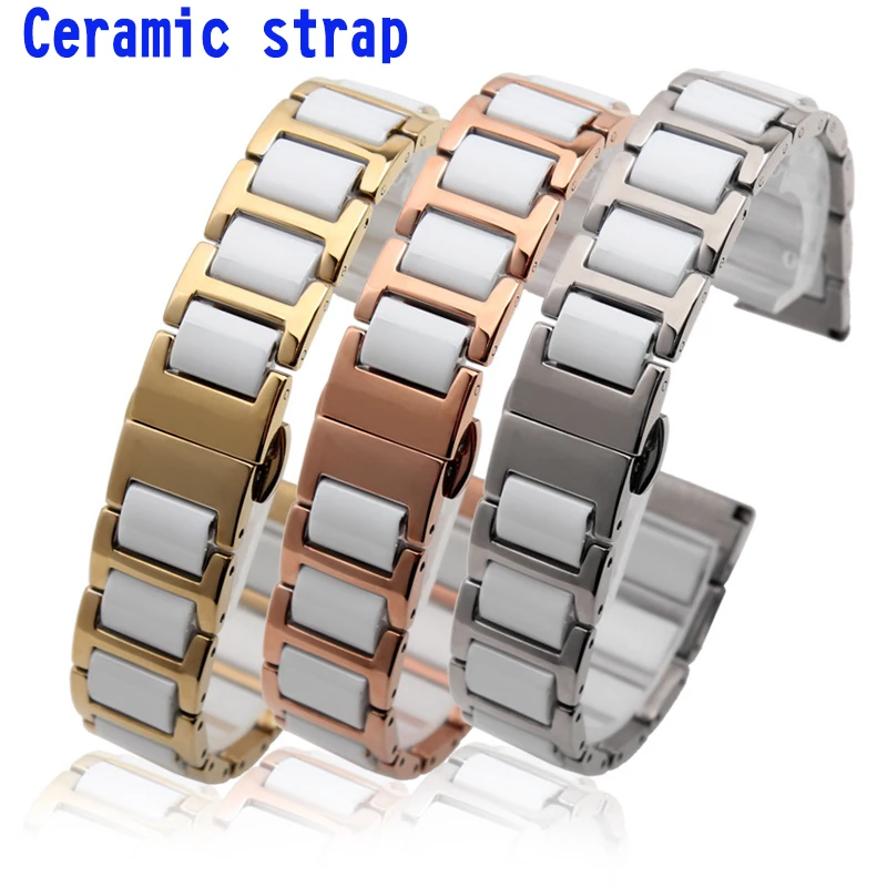 12 14 16 18 20 22mm Butterfly buckle Ceramic bracelet in stainless steel watchband watch strap womens mens wristwatches band
12 14 16 18 20 22mm Butterfly buckle Ceramic bracelet in stainless steel watchband watch strap womens mens wristwatches band