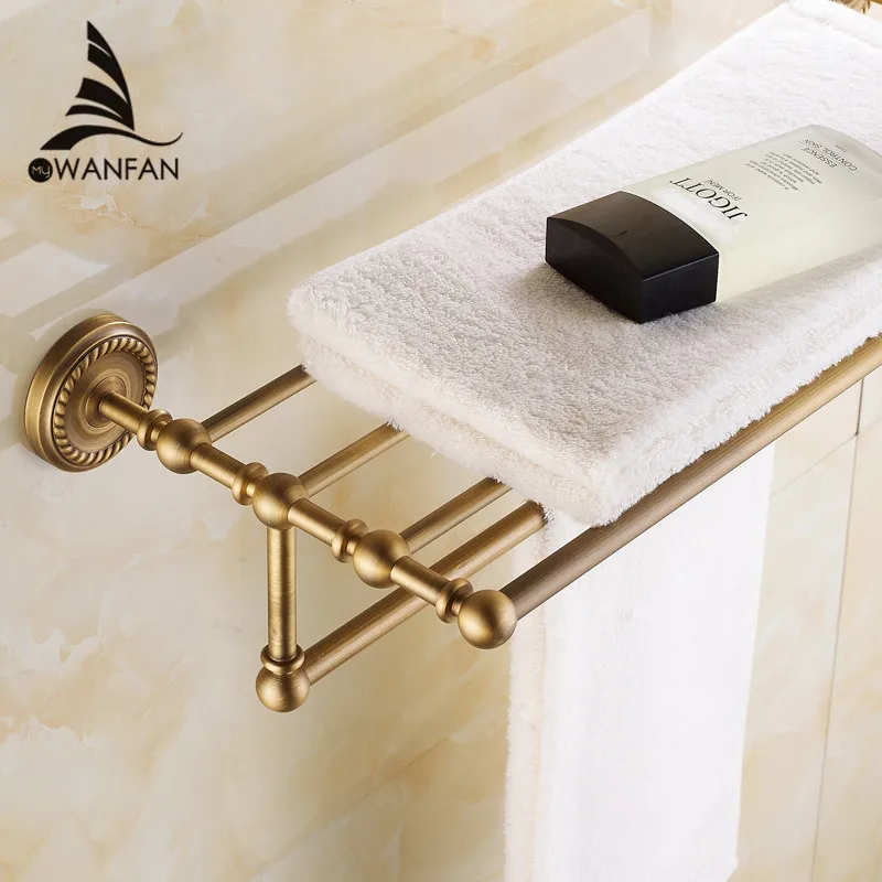 Bathroom Shelves 2 Tier Rails Antique Brass Towel Rack Bath Shelf Towel Holder Hangers Classic Home Deco Wall Towel Bars HJ-1312
Bathroom Shelves 2 Tier Rails Antique Brass Towel Rack Bath Shelf Towel Holder Hangers Classic Home Deco Wall Towel Bars HJ-1312