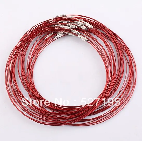 Red Screw Clasp Stainless Memory Wire Necklace Choker Cords,1MM 18 Inch Steel Chain Cord Necklace Screw Clasp
Red Screw Clasp Stainless Memory Wire Necklace Choker Cords,1MM 18 Inch Steel Chain Cord Necklace Screw Clasp