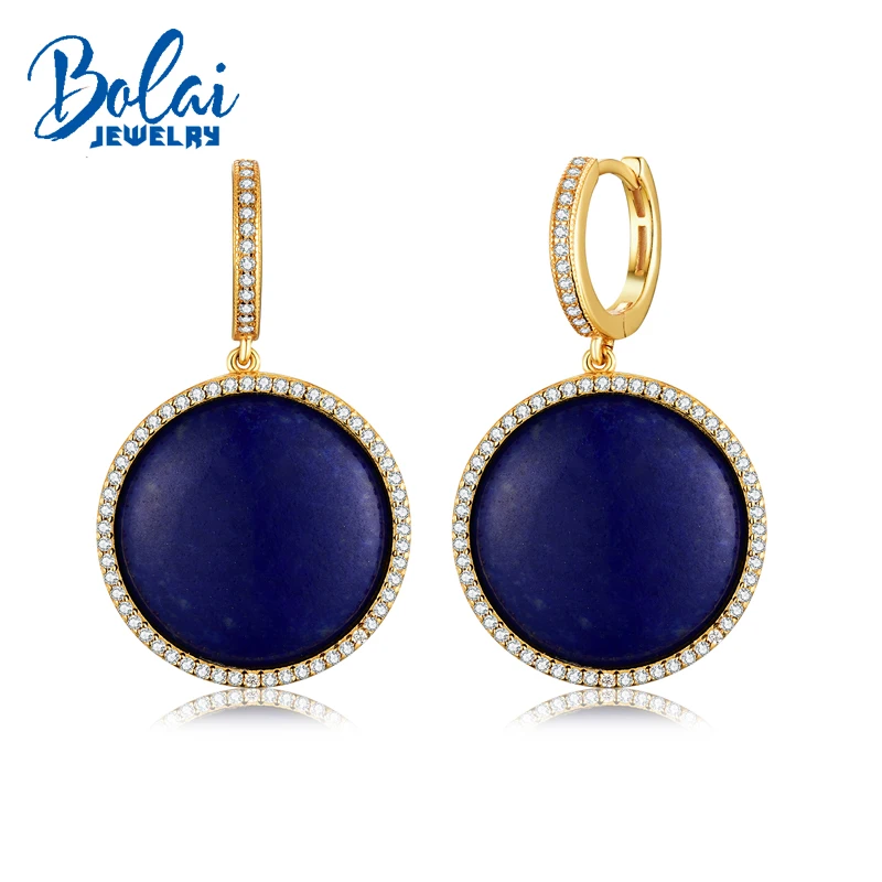 Bolaijewelry,925 Sterling silver clasp dangling earring with natural lapis round18.0mm real gemstone lady for women party gift
Bolaijewelry,925 Sterling silver clasp dangling earring with natural lapis round18.0mm real gemstone lady for women party gift