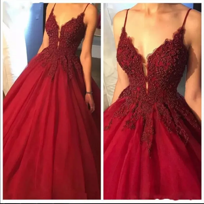 Dark Red V-Neck Sexy Party Dress Burgundy Appliques Lace Prom Dresses Spaghetti Strap Prom Dress 2020 Party Gowns Robe De Soiree
Dark Red V-Neck Sexy Party Dress Burgundy Appliques Lace Prom Dresses Spaghetti Strap Prom Dress 2020 Party Gowns Robe De Soiree