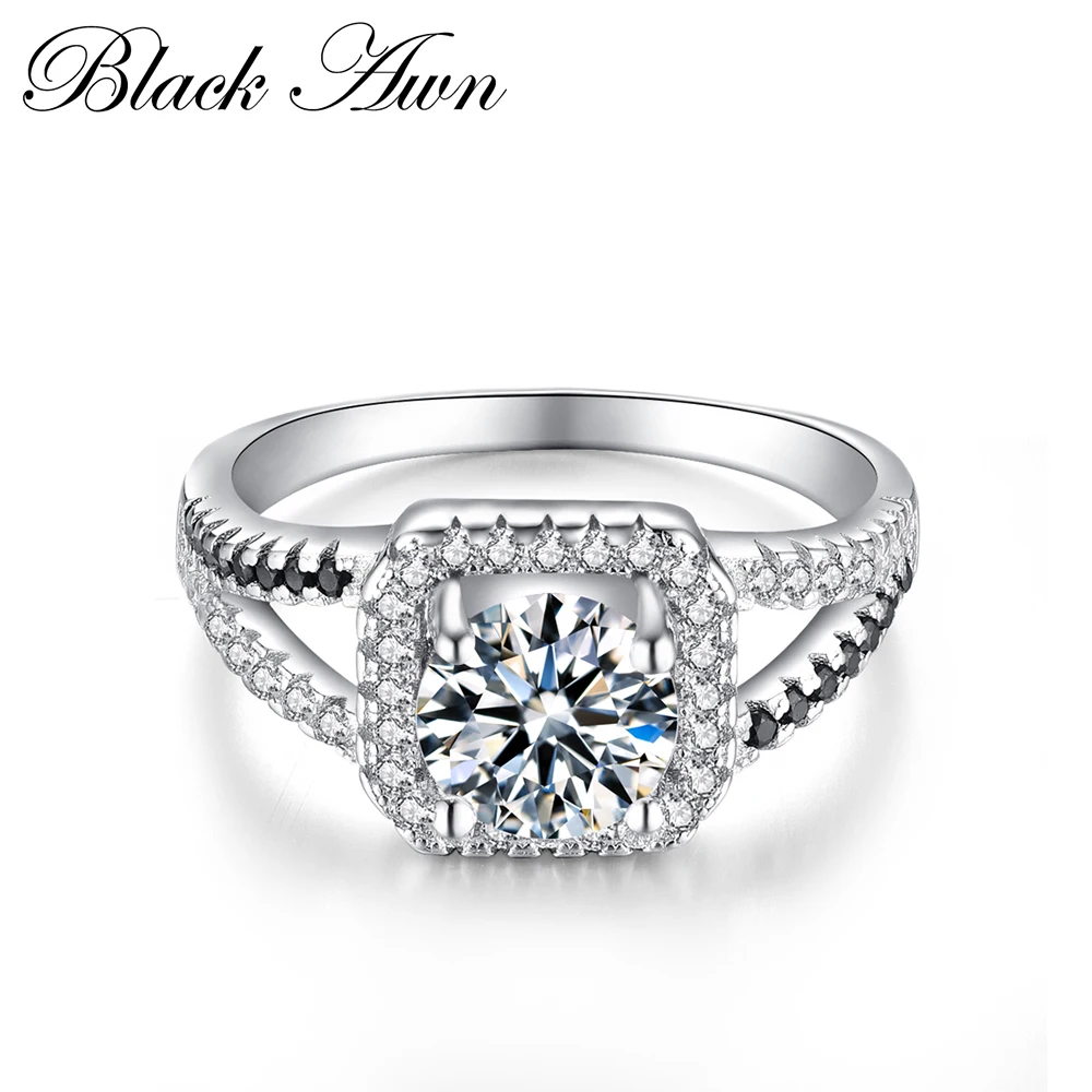 BLACK AWN 2020 New Wedding Rings for Women Genuine 925 Sterling Silver Jewelry Black&White Stone Square Femme Ring Bijoux C218
BLACK AWN 2020 New Wedding Rings for Women Genuine 925 Sterling Silver Jewelry Black&White Stone Square Femme Ring Bijoux C218