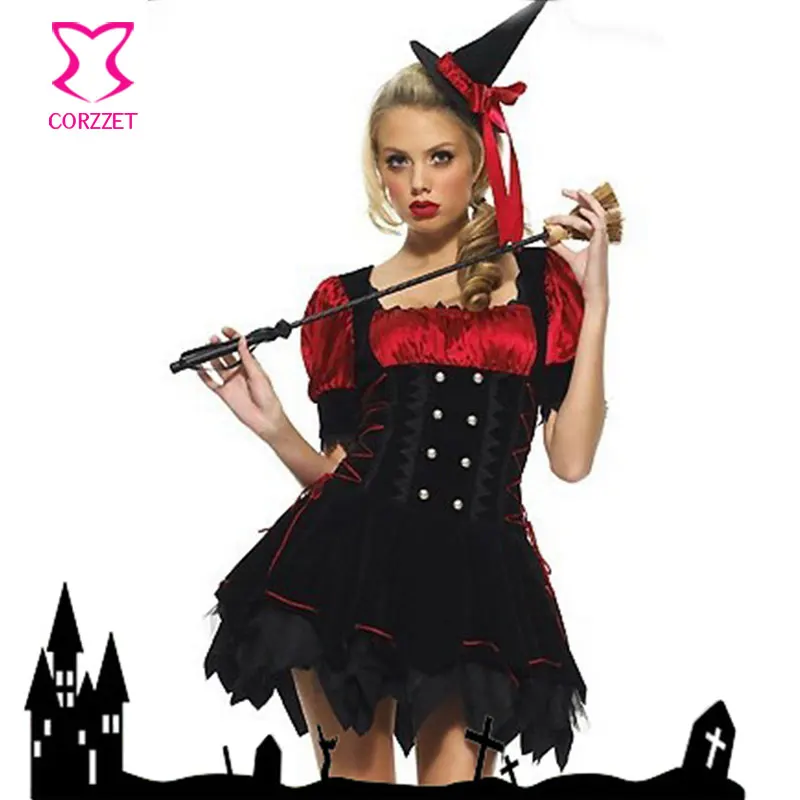 Velvet and Satin Fantasia Witch Costume Halloween Costumes For Women Cosplay Priestess Sexy Costume Burlesque Lolita Clothing
Velvet and Satin Fantasia Witch Costume Halloween Costumes For Women Cosplay Priestess Sexy Costume Burlesque Lolita Clothing