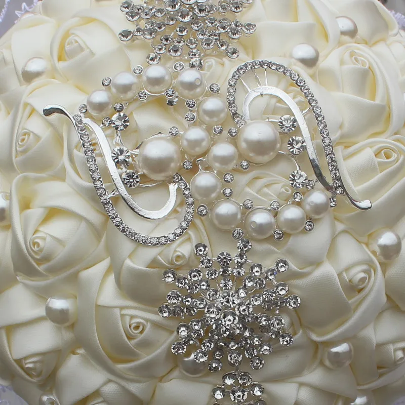 Ivory Rose Flowers Lace Crystal Bridal Wedding Bouquets Elegant Pearl Bridesmaid Wedding Bouquet Factory Custom Bouquet W2215
Ivory Rose Flowers Lace Crystal Bridal Wedding Bouquets Elegant Pearl Bridesmaid Wedding Bouquet Factory Custom Bouquet W2215
