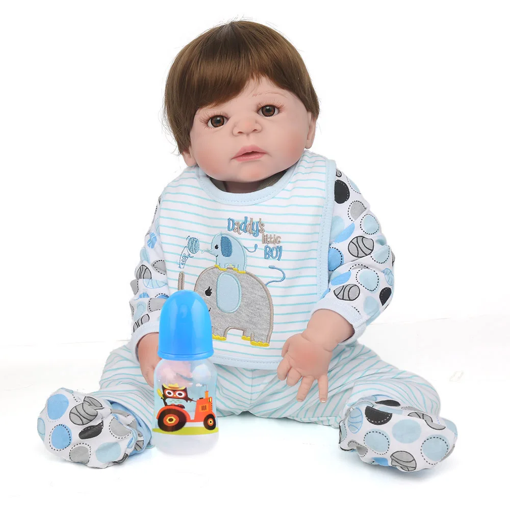 NPK 57cm Silicone reborn baby boy doll toy like real full silicone body newborn babies doll bebes reborn bonecas waterproof
NPK 57cm Silicone reborn baby boy doll toy like real full silicone body newborn babies doll bebes reborn bonecas waterproof
