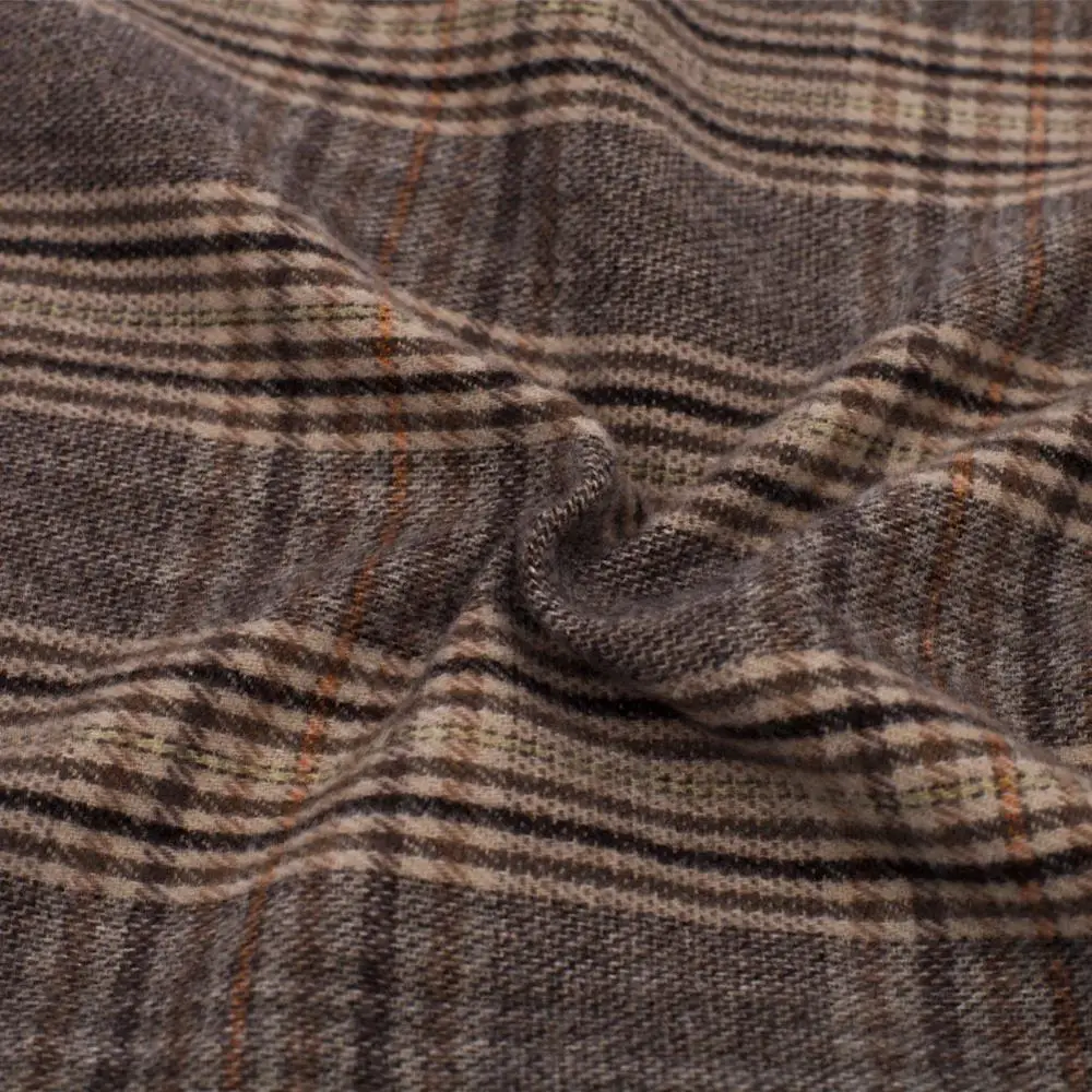 Кашемировый шелковый шарф в клетку удлиненный платок теплый модный длинный