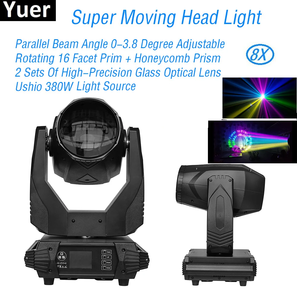 8Pcs/Lot 380W Super Moving Head Light Sound Auto Control DMX512 DJ Equipment Disco Bar Party Moving Head Effect Stage Lighting
8Pcs/Lot 380W Super Moving Head Light Sound Auto Control DMX512 DJ Equipment Disco Bar Party Moving Head Effect Stage Lighting
