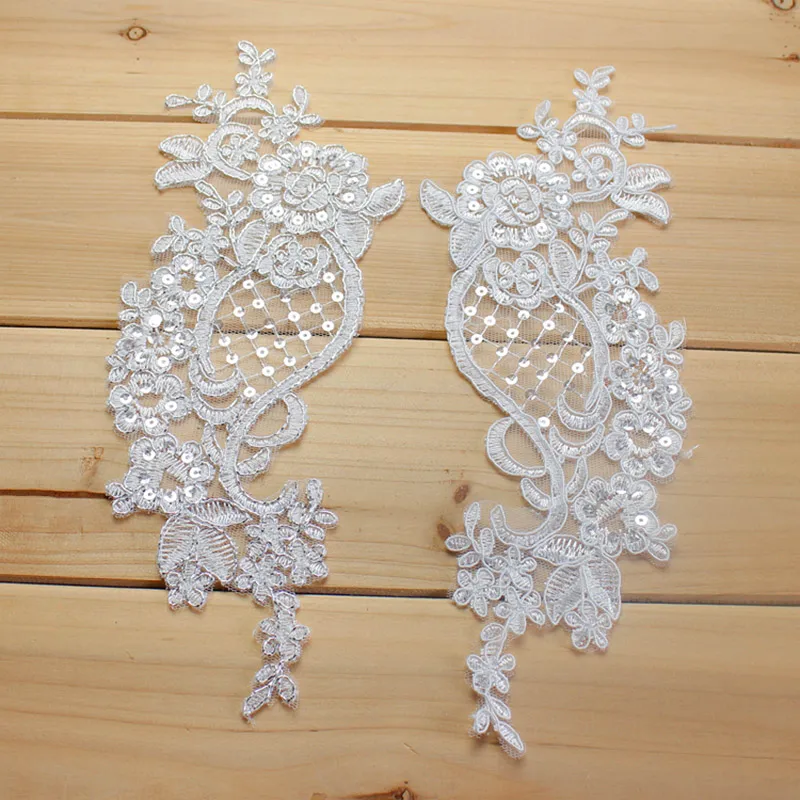 10Pcs=5Pairs Off White Embroidery Flower Patches Lace Applique For DIY Wedding Dress Shoes Accessories 27.5*9.5cm
10Pcs=5Pairs Off White Embroidery Flower Patches Lace Applique For DIY Wedding Dress Shoes Accessories 27.5*9.5cm