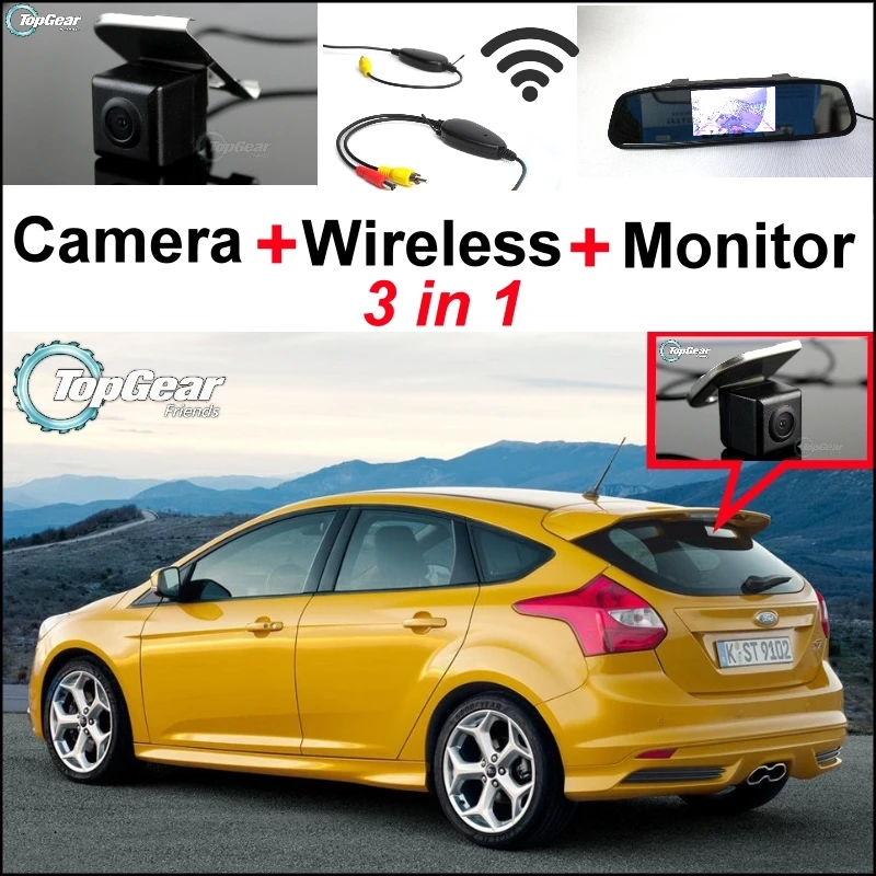 3 in1 Special Rear View Camera + Wireless Receiver + Mirror Monitor DIY Backup Parking System For Ford For Focus MK3 2010~2015
3 in1 Special Rear View Camera + Wireless Receiver + Mirror Monitor DIY Backup Parking System For Ford For Focus MK3 2010~2015