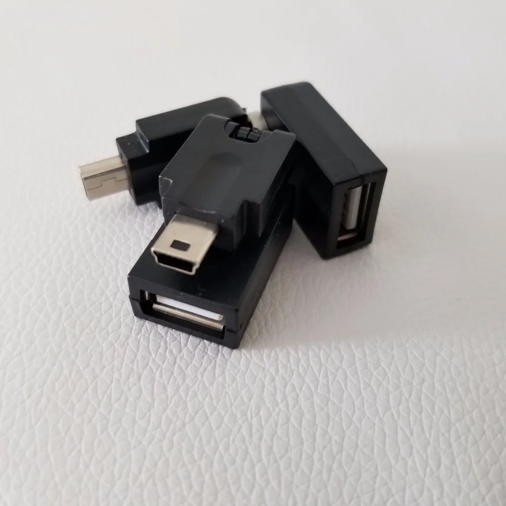 Автомобильный переходник с поворотом на 360 градусов, разъем USB Mini B 5Pin «папа»-USB A «мама»
Автомобильный переходник с поворотом на 360 градусов, разъем USB Mini B 5Pin «папа»-USB A «мама»