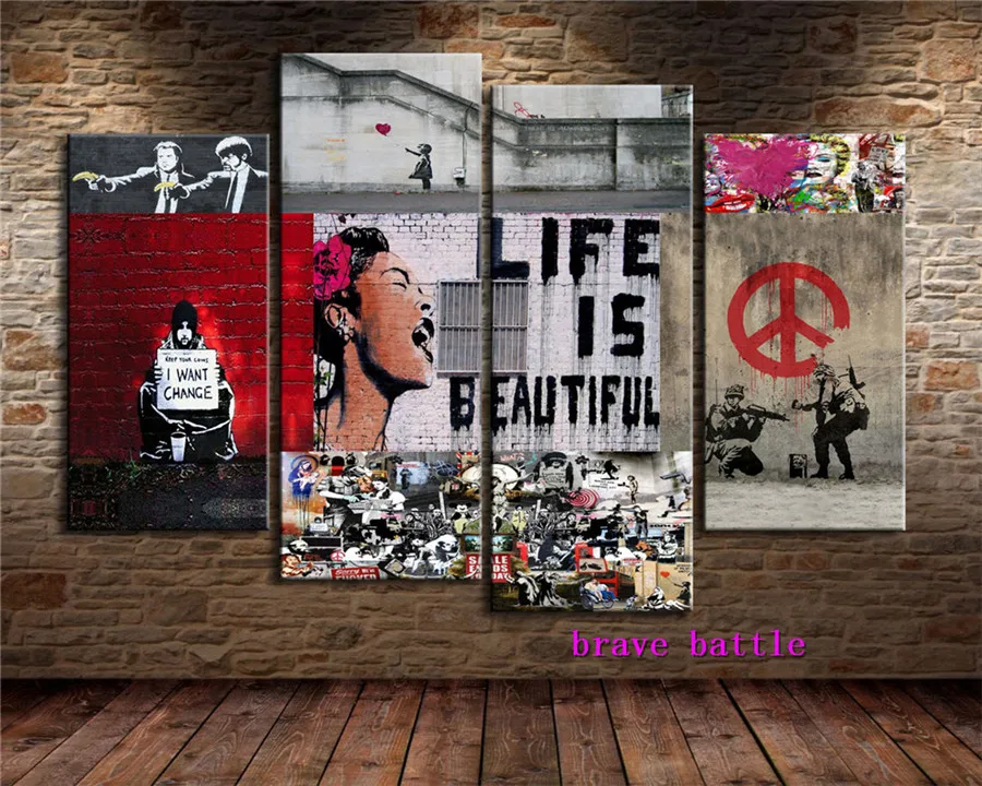 Banksy Graffiti Canvas Painting Living Room Home Decor Modern Mural Art Oil Painting
Banksy Graffiti Canvas Painting Living Room Home Decor Modern Mural Art Oil Painting