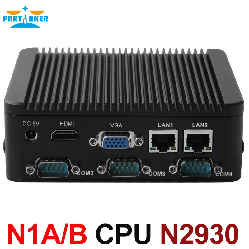 Фото Причастником двойной Ethernet Мини ПК для офиса компьютер с Intel Celeron J1800 J1900 N2930 HTPC ТВ