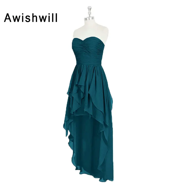 Real Pictures Vestido De Festa Maid Of Honor Dress Sweetheart Neckline Ruffles Chiffon High Low Bridesmaid Dresses Cheap
Real Pictures Vestido De Festa Maid Of Honor Dress Sweetheart Neckline Ruffles Chiffon High Low Bridesmaid Dresses Cheap