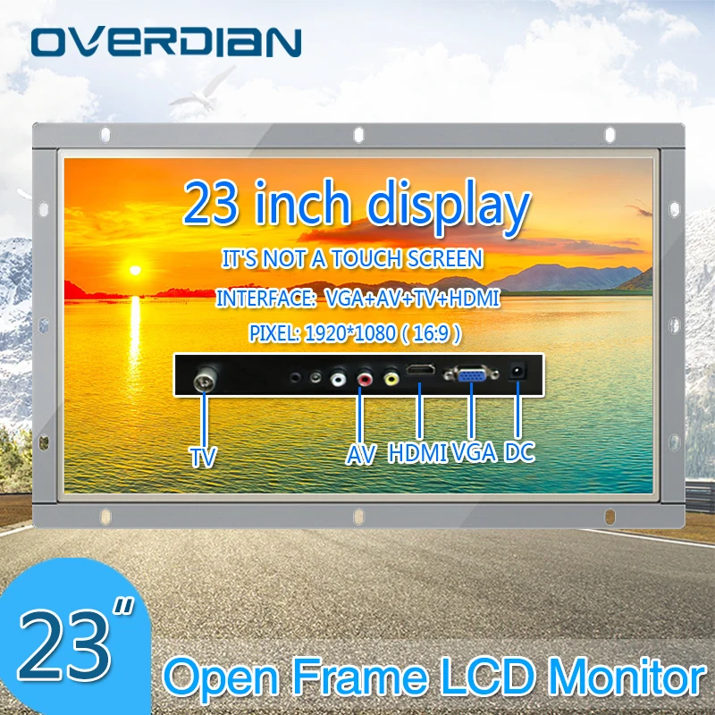 23Inch VGA/HDMI/TV/AV Interface Industrial Monitor/Display 1920*1080 Metal Shell Non-Touch Screen Monitor for PC Open Frame
23Inch VGA/HDMI/TV/AV Interface Industrial Monitor/Display 1920*1080 Metal Shell Non-Touch Screen Monitor for PC Open Frame