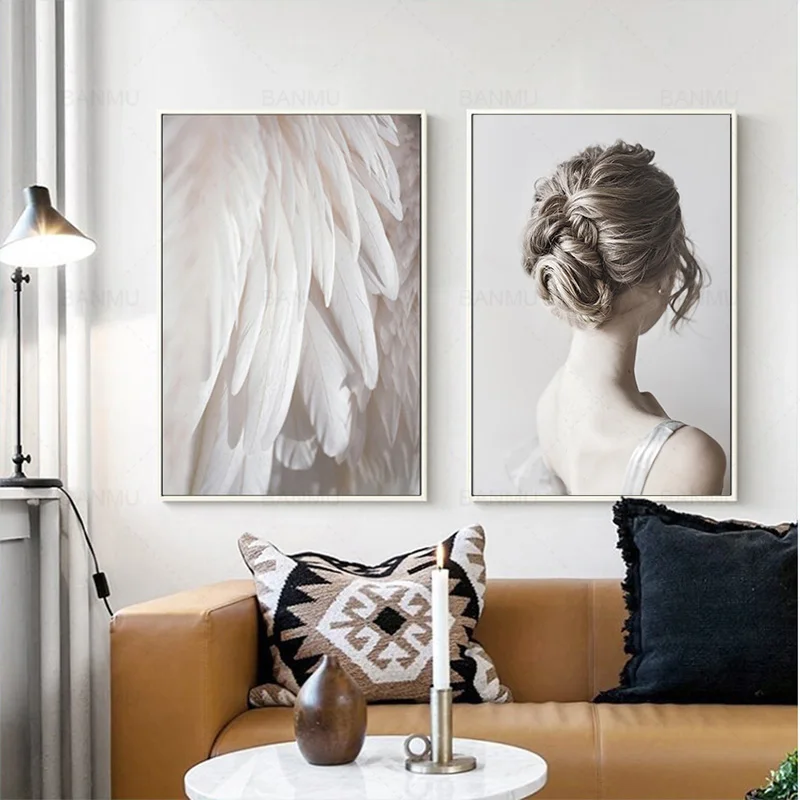 Modern Nordic Portrait Canvas Painting Poster Pint Angel Feather Wings Murals Wall Art Painting Wall Pictures For Living Room
Modern Nordic Portrait Canvas Painting Poster Pint Angel Feather Wings Murals Wall Art Painting Wall Pictures For Living Room