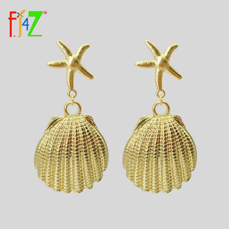 F.J4Z Trend Sea Shell Earrings for Woman Fantastic Stylish Big Alloy Seashell Star Statement Earrings Summer Beach Jewelry
F.J4Z Trend Sea Shell Earrings for Woman Fantastic Stylish Big Alloy Seashell Star Statement Earrings Summer Beach Jewelry