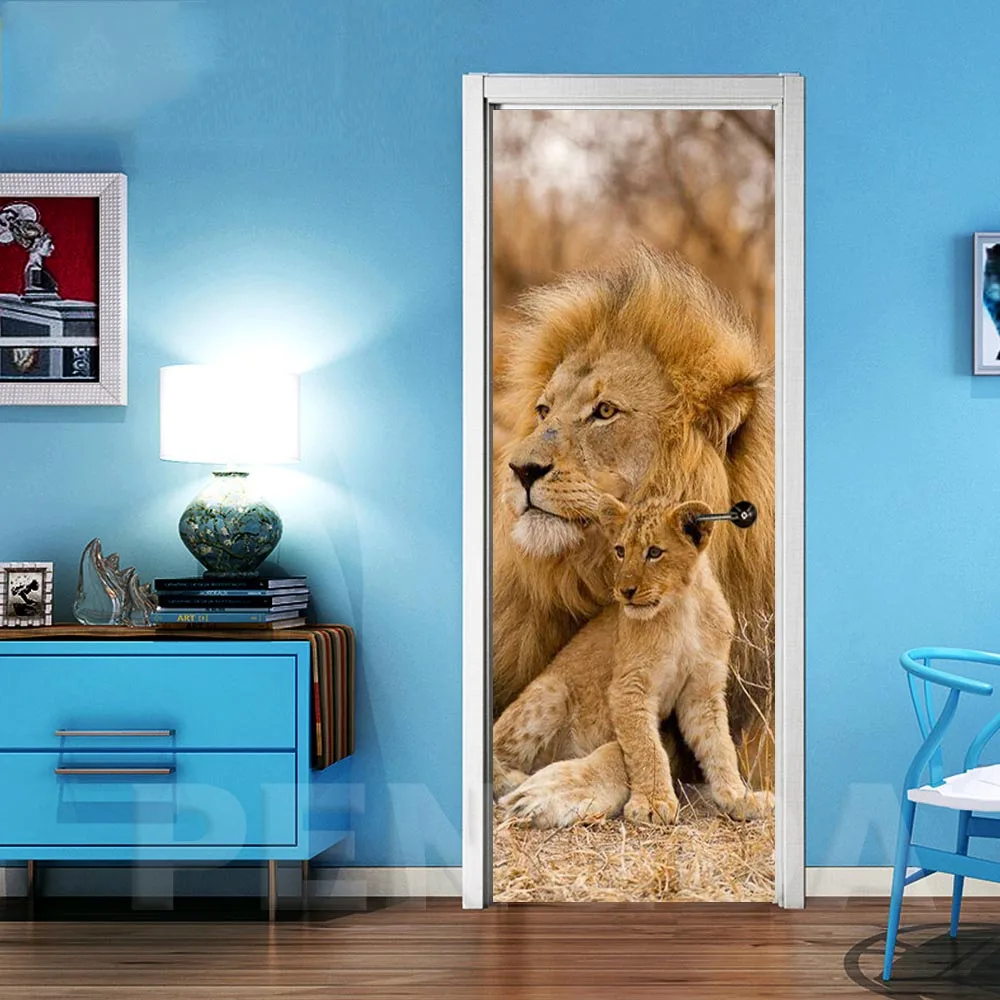 DIY Renovation Mural Waterproof Animal Lion Canvas Print Decor Sticker Self Adhesive Bedroom Door Art Picture New Home Design
DIY Renovation Mural Waterproof Animal Lion Canvas Print Decor Sticker Self Adhesive Bedroom Door Art Picture New Home Design