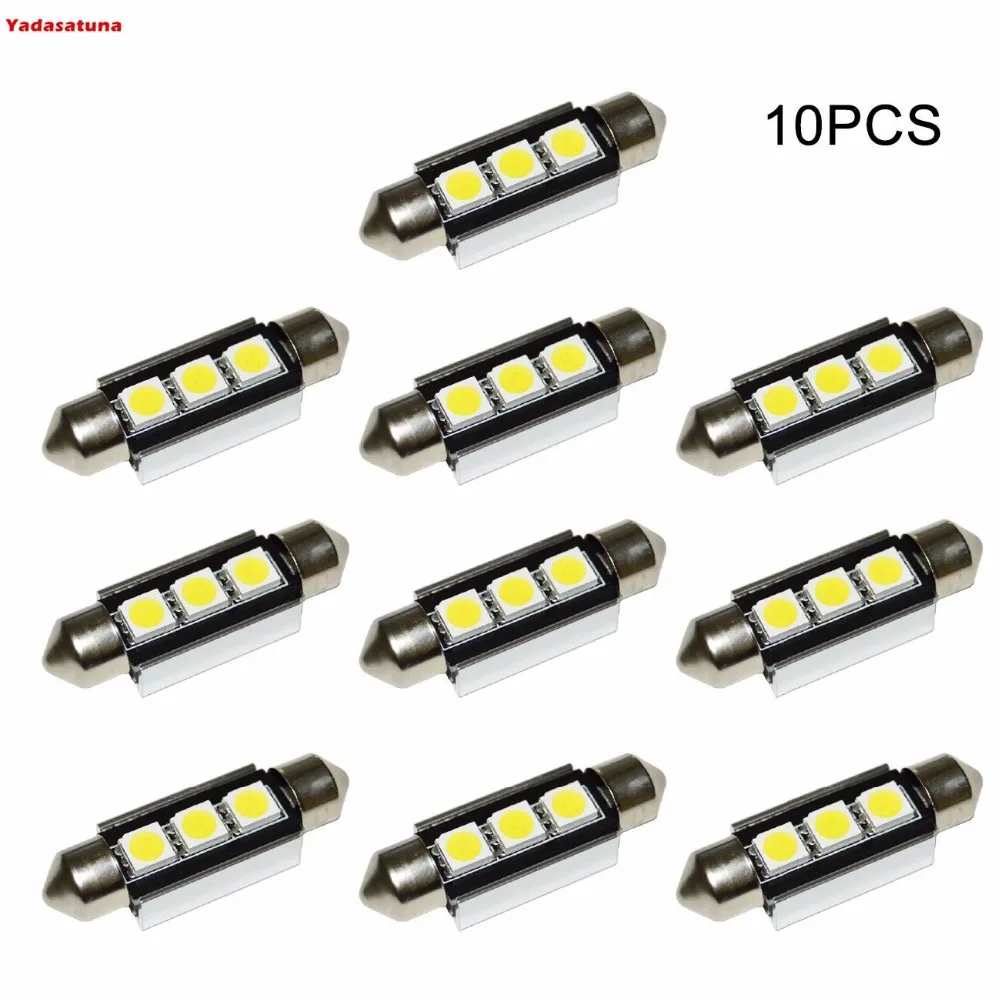 10 Pieces Car Light 36 39 41mm 3SMD White Dome Festoon CANBUS Error Free Car LED Light Bulb
10 Pieces Car Light 36 39 41mm 3SMD White Dome Festoon CANBUS Error Free Car LED Light Bulb
