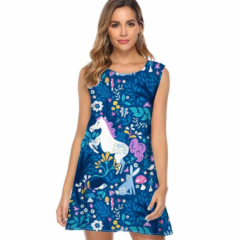 Sexy Sleeveless Winter Fox Print Loose Dress Fashion Casual Women Mini Dress 2019 Summer Boho Style Vintage Beach Dress
Sexy Sleeveless Winter Fox Print Loose Dress Fashion Casual Women Mini Dress 2019 Summer Boho Style Vintage Beach Dress