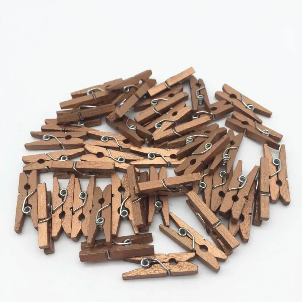 200pcs Bronze Copper Color Wood Mini Pegs Easter Wedding Card Holders Clothespins Clips Table Decorations DIY Crafts
200pcs Bronze Copper Color Wood Mini Pegs Easter Wedding Card Holders Clothespins Clips Table Decorations DIY Crafts