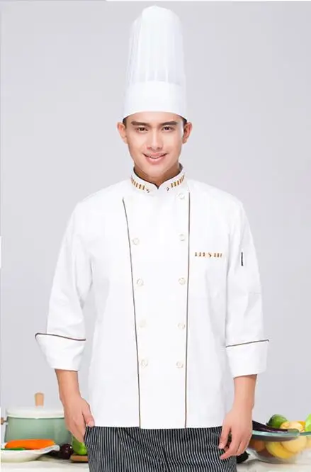New Summer Chef Uniform Long Sleeved Double Breasted Restaurant Cook Uniforms Work Wear Hotel Cook Clothes Lxx20
New Summer Chef Uniform Long Sleeved Double Breasted Restaurant Cook Uniforms Work Wear Hotel Cook Clothes Lxx20