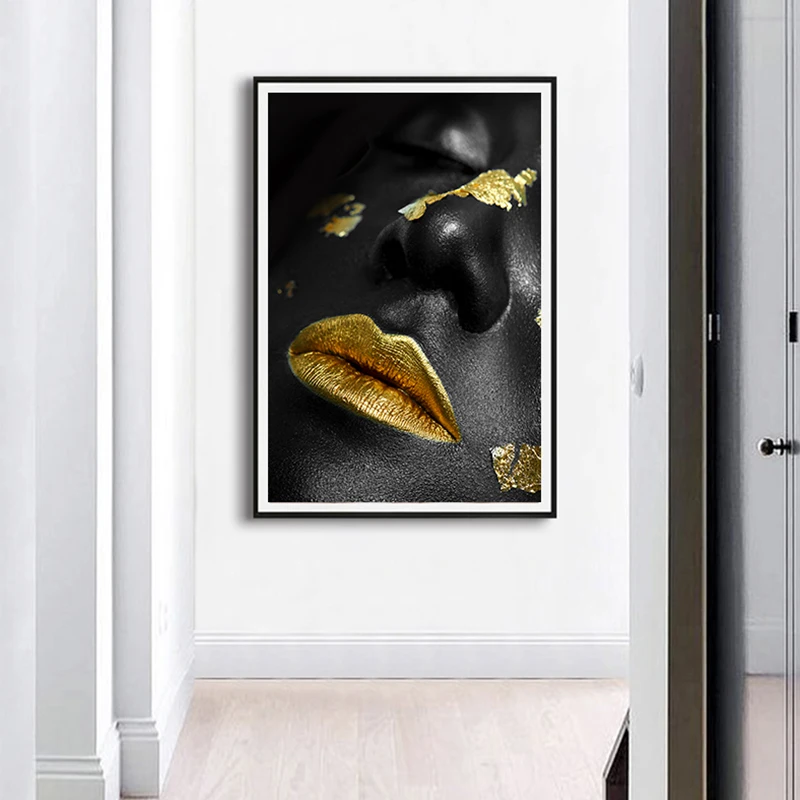 Beautiful Black and Gold Woman Canvas Painting Fashion African Art Poster Cuadros Print Wall Art For Living Room Home Decoration
Beautiful Black and Gold Woman Canvas Painting Fashion African Art Poster Cuadros Print Wall Art For Living Room Home Decoration