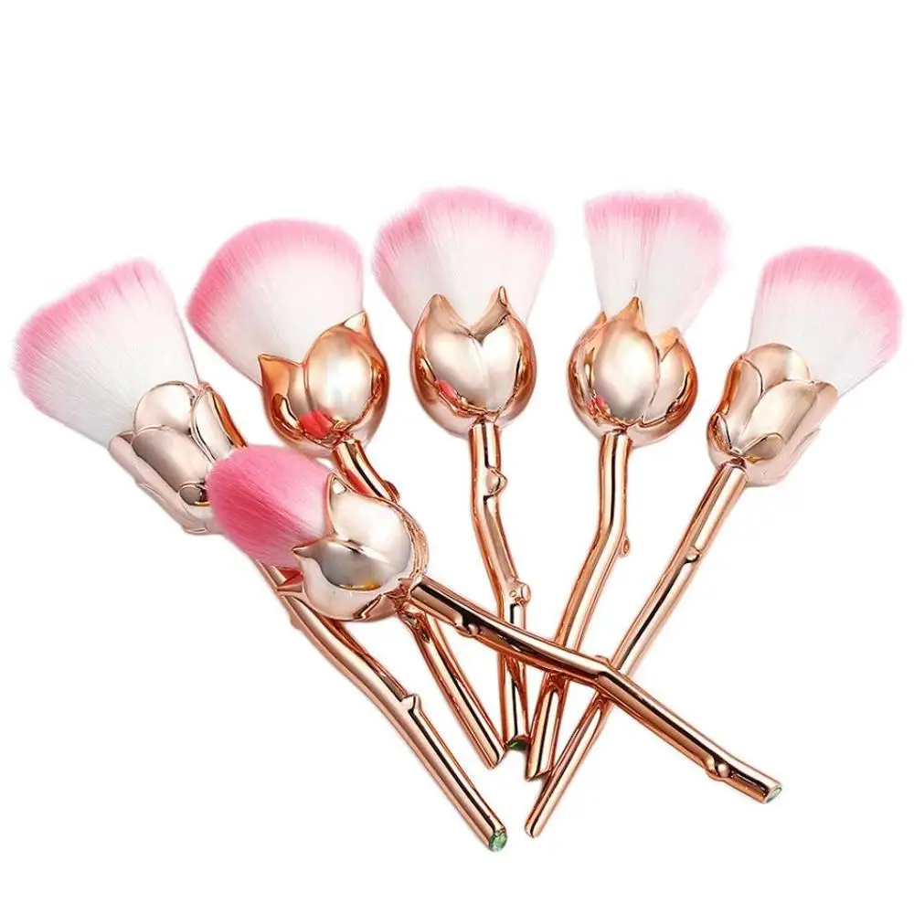 6Pcs/set Rose Flower Shaped Makeup Brushes Sets With a Mermaid Brush For Women Powder Foundation Brushes Rose Gold
6Pcs/set Rose Flower Shaped Makeup Brushes Sets With a Mermaid Brush For Women Powder Foundation Brushes Rose Gold