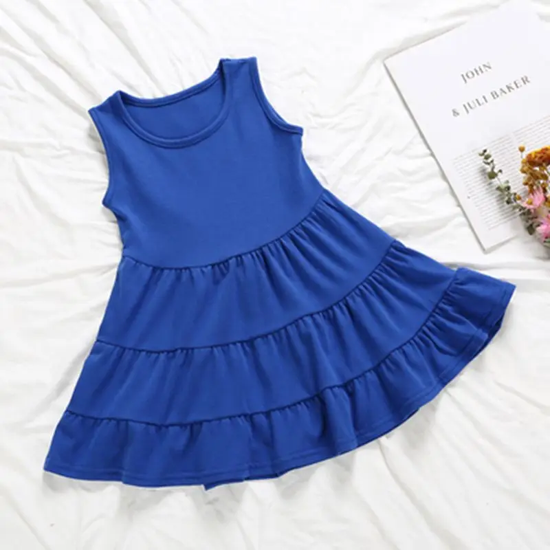 Baby Girls Dresses 2019 Summer New Kids Dresses Children's Wear Girl Sweet Solid O-nock Sleeveless Vest Dress
Baby Girls Dresses 2019 Summer New Kids Dresses Children's Wear Girl Sweet Solid O-nock Sleeveless Vest Dress