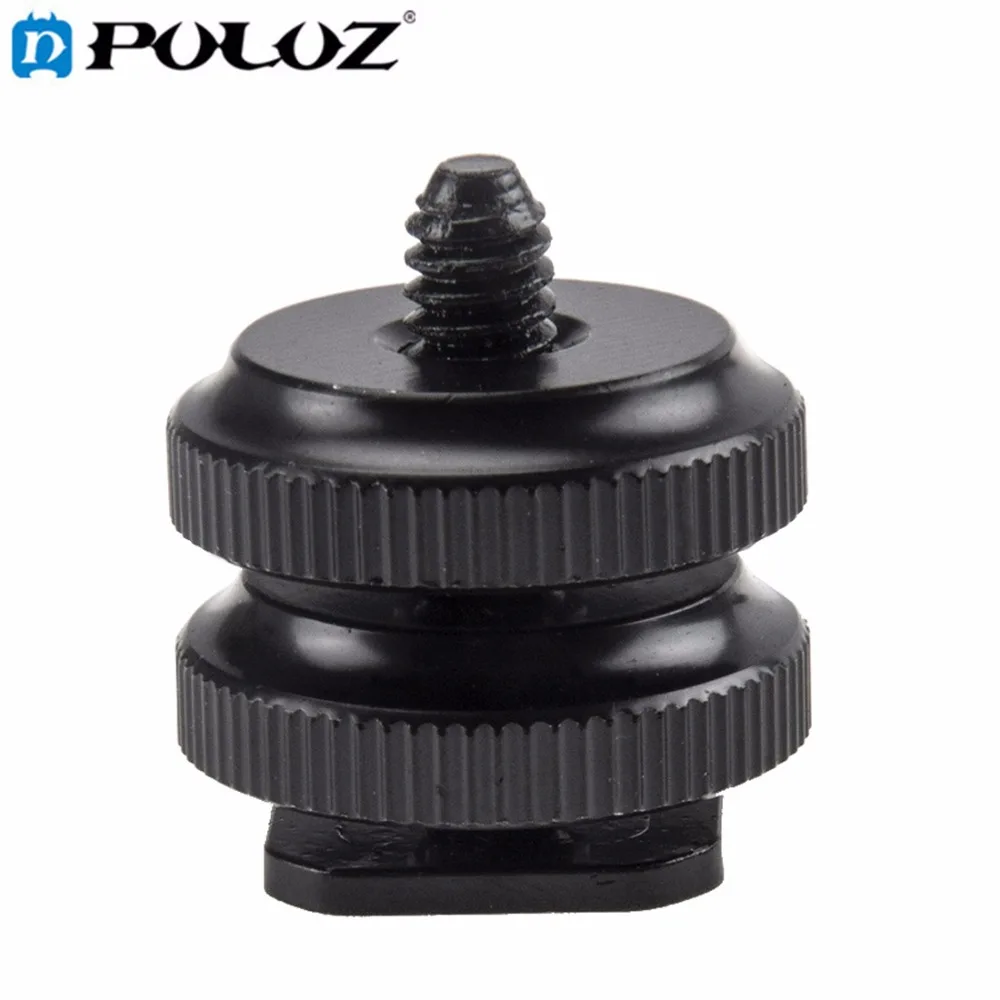 Reinforced Hot Shoe Aluminum Alloy 1/4 Screw Adapter with Double Nut for GoPro HERO5 / HERO4 Session / HERO 5 / 4 / 3+
Reinforced Hot Shoe Aluminum Alloy 1/4 Screw Adapter with Double Nut for GoPro HERO5 / HERO4 Session / HERO 5 / 4 / 3+