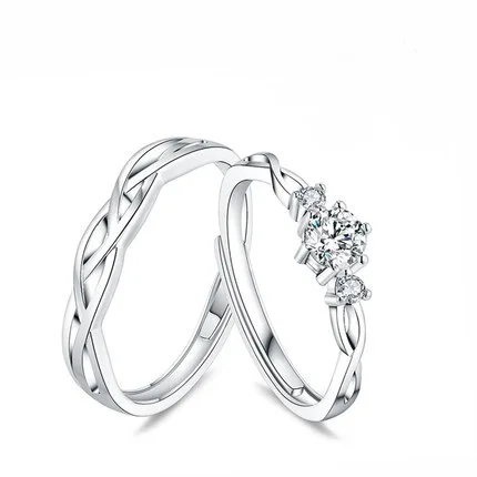 100% 925 Sterling Silver Rings For Women Luxury Zircon Winding Couple Open Ring Men Femme Love's Gift Wedding Jewelry
100% 925 Sterling Silver Rings For Women Luxury Zircon Winding Couple Open Ring Men Femme Love's Gift Wedding Jewelry