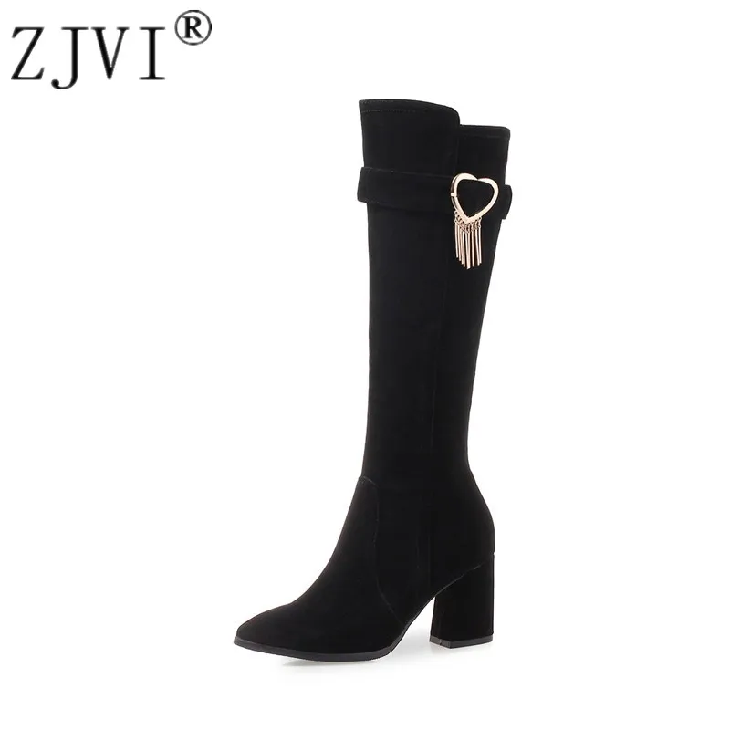 ZJVI Women Fashion Thigh High Boots 2022 Autumn Winter Knee High Boots Ladies Square High Heels Woman Pointed Toe Nubuck Shoes
ZJVI Women Fashion Thigh High Boots 2022 Autumn Winter Knee High Boots Ladies Square High Heels Woman Pointed Toe Nubuck Shoes