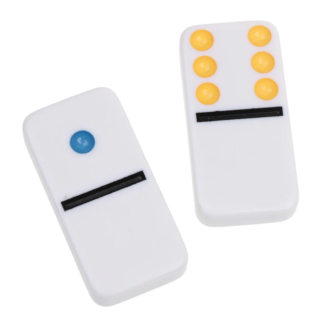 Double Six Dominoes Set of 28 Vintage Domino Travel Family Game Toy White Colorful Traditional Domino Set Classic Toy Kid Gift
Double Six Dominoes Set of 28 Vintage Domino Travel Family Game Toy White Colorful Traditional Domino Set Classic Toy Kid Gift