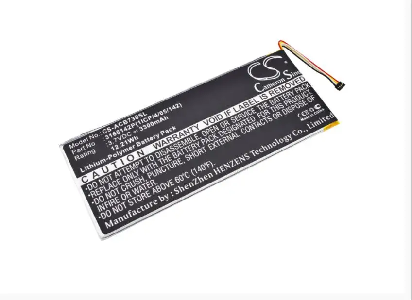 Батарея ameron Sino 3300mAh для ACER A1402 Iconia One 7 B1-730 Iconia One 7 B1-730HD 3165142P (1ICP/4/65/142) KT.0010F. 001
Батарея ameron Sino 3300mAh для ACER A1402 Iconia One 7 B1-730 Iconia One 7 B1-730HD 3165142P (1ICP/4/65/142) KT.0010F. 001