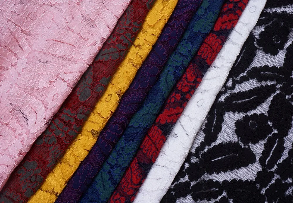 african lace fabrics high quality multi color cord lace guipure lace fabric for party dress
african lace fabrics high quality multi color cord lace guipure lace fabric for party dress