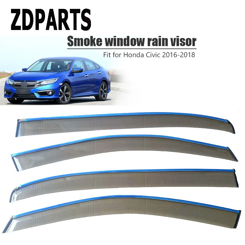ZDPARTS 4Pcs/Set For 10th Honda Civic 2017 2018 2016 Car Wind Deflector Sun Guard Rain Wind Vent Visor Cover Trim Accessories
ZDPARTS 4Pcs/Set For 10th Honda Civic 2017 2018 2016 Car Wind Deflector Sun Guard Rain Wind Vent Visor Cover Trim Accessories