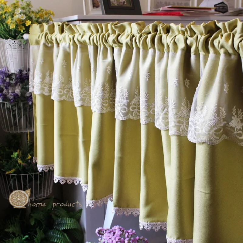 Free shipping Pastoral embroidered lace yarn coffee curtain kitchen curtains for living room bedroom green yellow customized
Free shipping Pastoral embroidered lace yarn coffee curtain kitchen curtains for living room bedroom green yellow customized