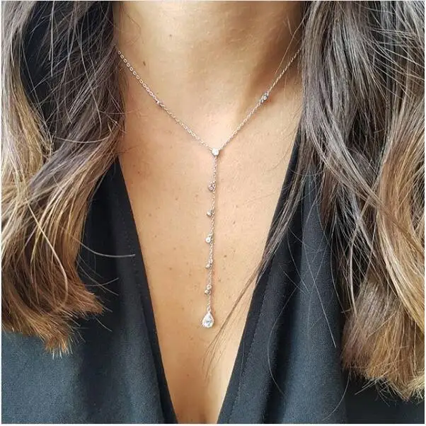 long women tear drop wedding necklace jewelry sexy 2019 summer long collar chains
long women tear drop wedding necklace jewelry sexy 2019 summer long collar chains