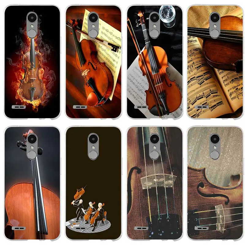 Music Violin Strings Wooden Soft Silicone TPU Phone Cases for LG G2 G3 Mini G4 G5 G6 K4 K7 K8 K10 2017 Nexus 5 5X V10 V20 V30 | Мобильные