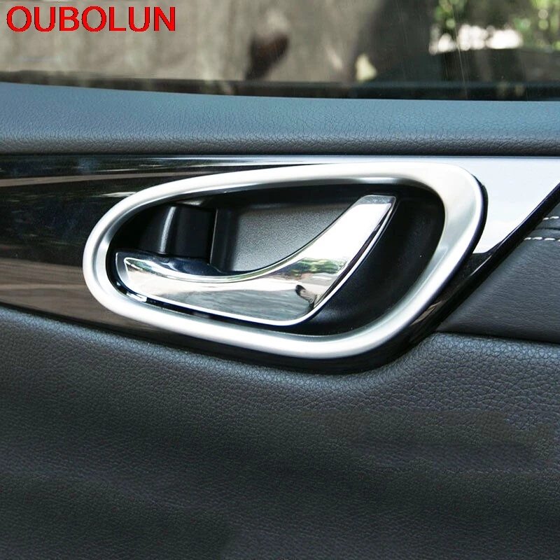 Отделка ручки салона автомобиля 4 шт. для Nissan Tiida Pulsar C13 2014 2015 2016 ABS хром матовый