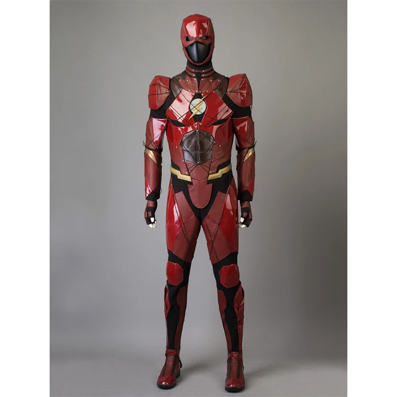Pro cosplay League Barry Allen красный комбинезон костюм косплей маска mp003656|Костюмы из фильмов