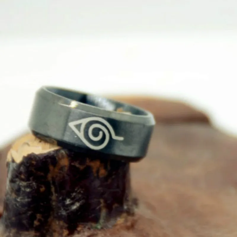 Кольцо из нержавеющей стали черное кольцо титановой стали|naruto ring|titanium steel ringstainless