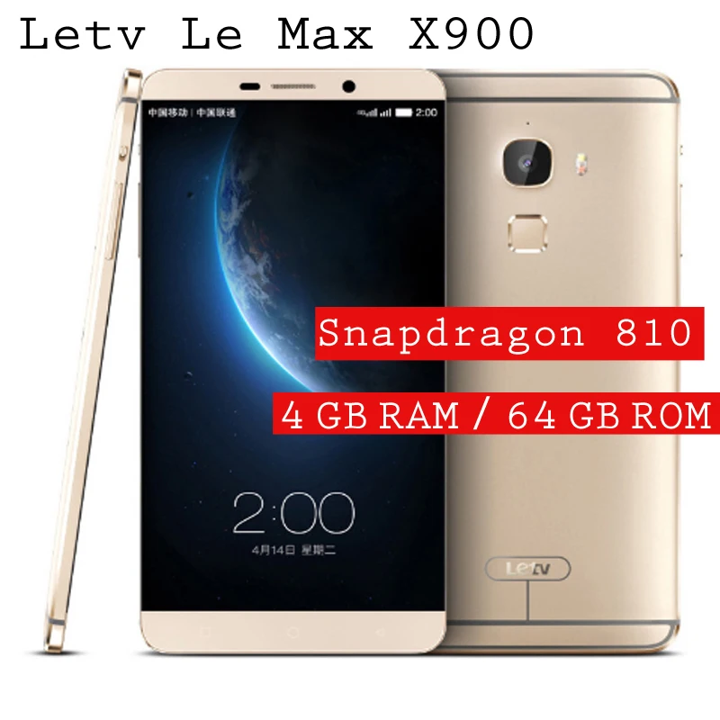 Фото Мобильный телефон LeEco Letv Le Max X900 6 33 дюйма Восьмиядерный процессор Snapdragon 810 NFC 4 Гб