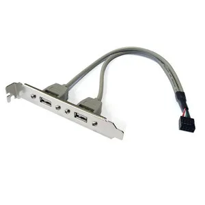 Штыревой кабель Cy Female Table Pci Usb 2 0 A Type с кронштейном для материнской платы 9pin -