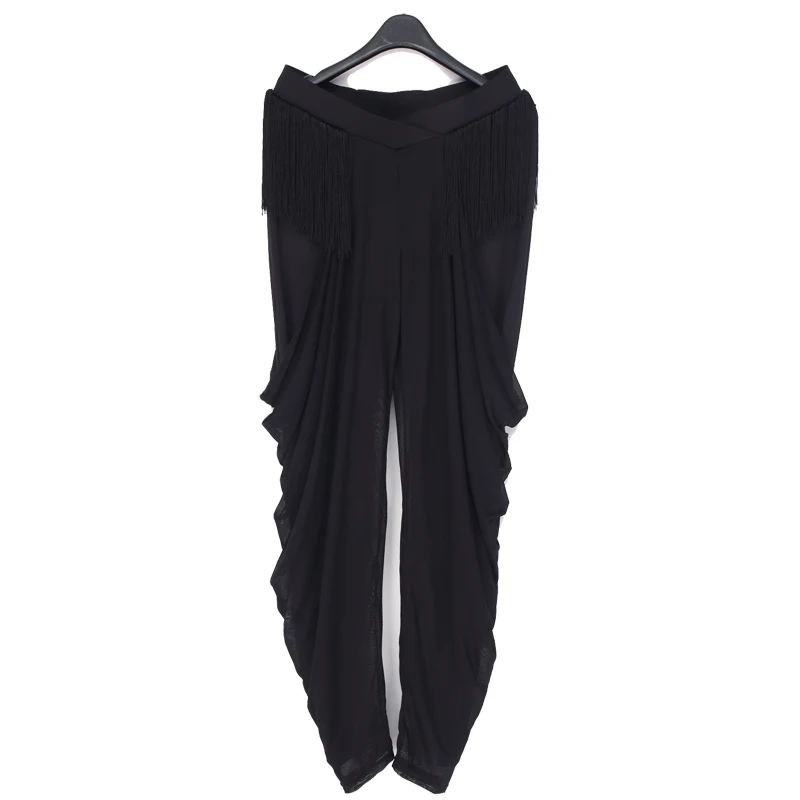 Latin Dance Skirt Trousers Child Adult Modern New Body Dress Tassel Net Uniform DQT1046 | Тематическая одежда и униформа
