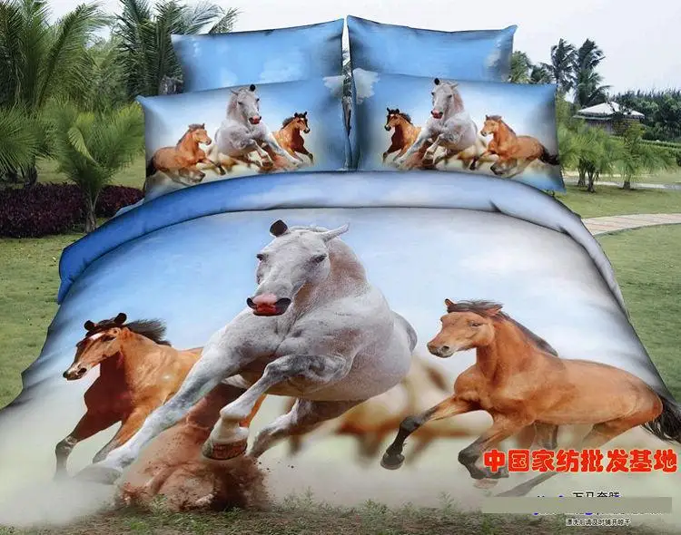 3D Horse Bedding sets Queen quilt duvet cover set 100% Cotton bed sheets bed in a bag sheet linens bedspread oil painting 4PCS
3D Horse Bedding sets Queen quilt duvet cover set 100% Cotton bed sheets bed in a bag sheet linens bedspread oil painting 4PCS