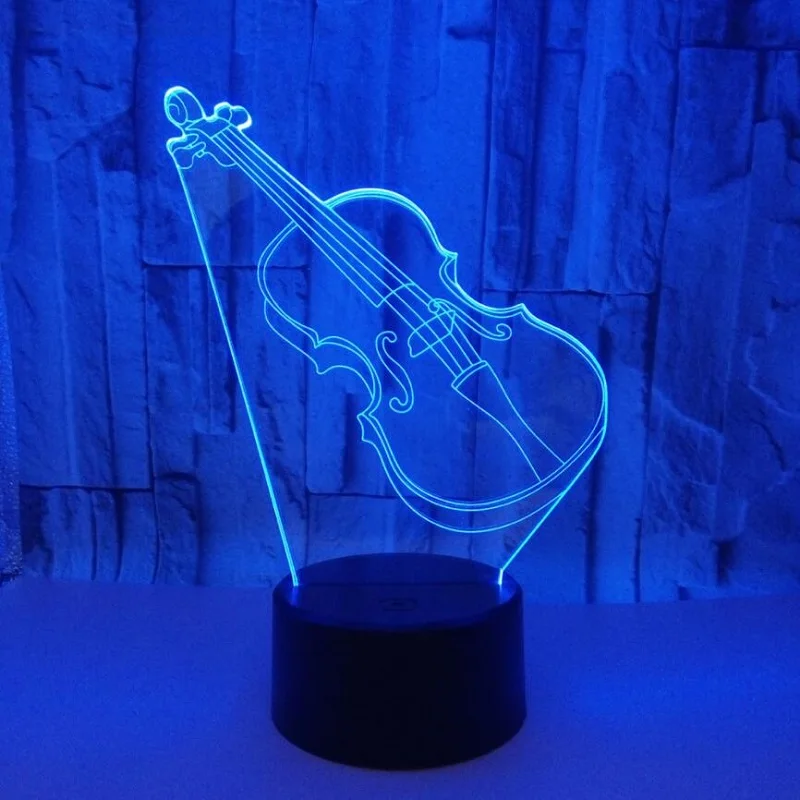 3D visual cello Multi-colored Acrylic Light Creative gift Home Furnishing 7 color change Desktop Decoration
3D visual cello Multi-colored Acrylic Light Creative gift Home Furnishing 7 color change Desktop Decoration