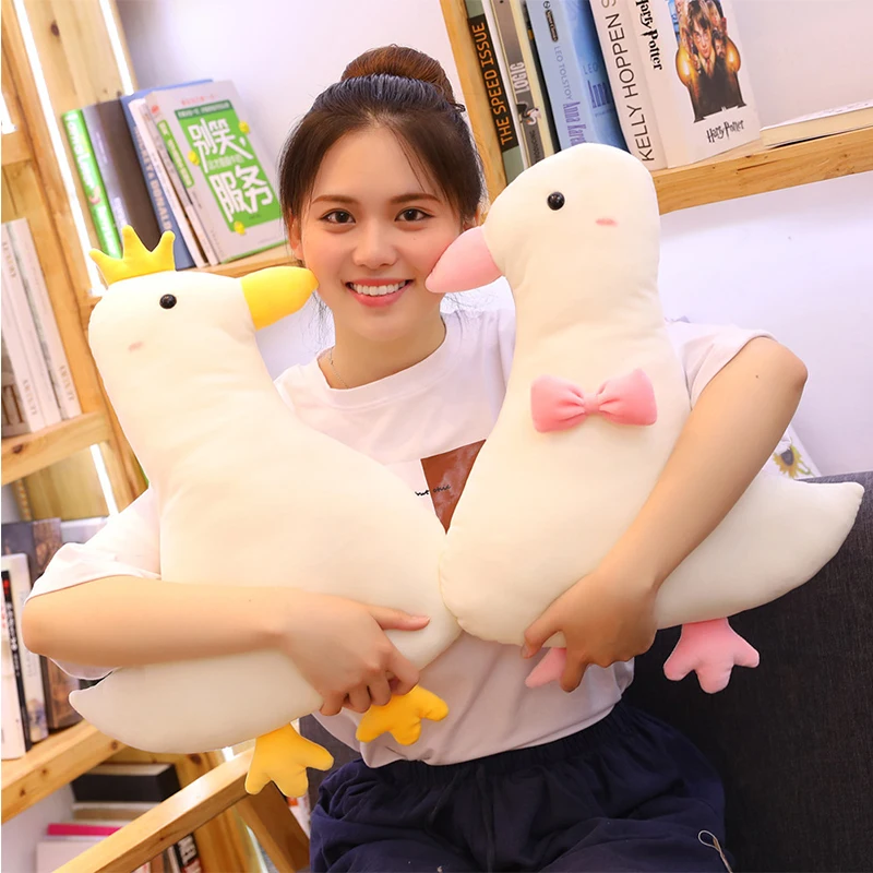 INS 55/75cm Couple Models Cartoon Big White Duck Goose Plush Toy Cute Soft Animal Stuffed Pillow Cushion Lovers kids kawaii Gift
INS 55/75cm Couple Models Cartoon Big White Duck Goose Plush Toy Cute Soft Animal Stuffed Pillow Cushion Lovers kids kawaii Gift