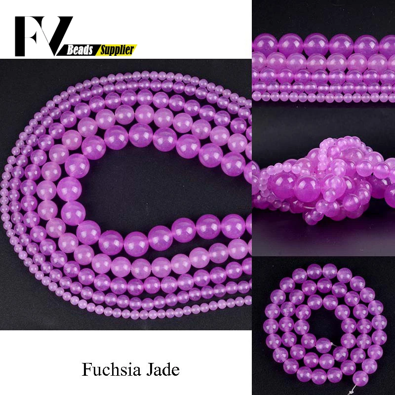 Natural Stone Beads 4 6 8 10 12mm Fuchsia Jades Round Beads for Jewelry Making Diy Handicraft Jewellery Accessories Wholesale
Natural Stone Beads 4 6 8 10 12mm Fuchsia Jades Round Beads for Jewelry Making Diy Handicraft Jewellery Accessories Wholesale