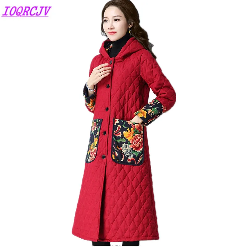 New Winter Women Printed Cotton Jackets Plus size Cotton Linen Hooded Outerwear Slim Female Warm Long Cotton Coats IOQRCJV Q085
New Winter Women Printed Cotton Jackets Plus size Cotton Linen Hooded Outerwear Slim Female Warm Long Cotton Coats IOQRCJV Q085